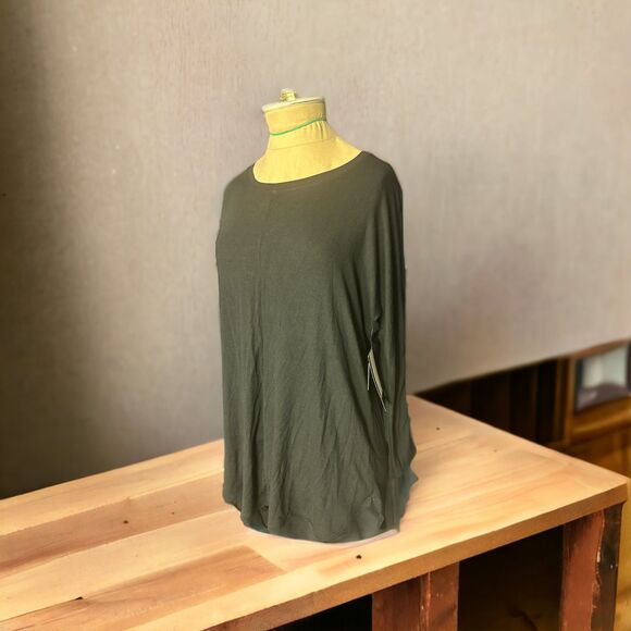 Magaschoni Black Long Sleeve Tunic Top Modal NWT Size Small - Picture 1 of 5